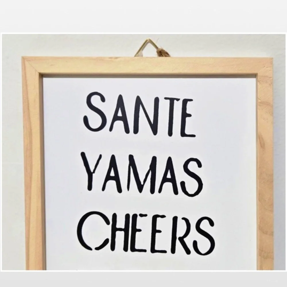 New Room & Retreat Cheers Wood Word Art Sign Wall Décor Bar Wine Theme